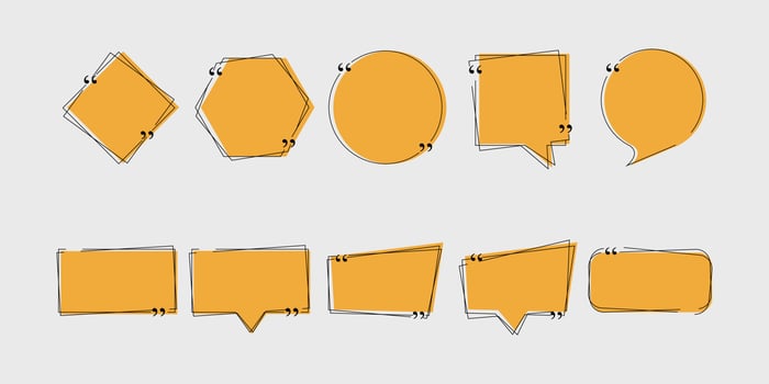 Quote box frame, Quote box icon vector