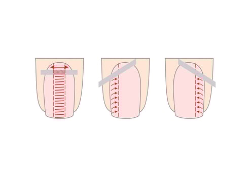 Manicure instruction. Nails vector illustrations. Lady fingers.