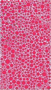 Pink doted vertical background pattern. Different sizes dots. vector