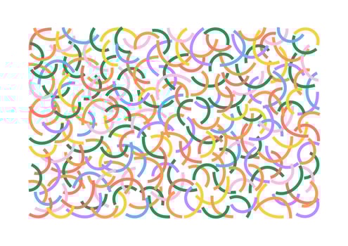 Colorful pattern. Fun colorful scribble lines or stripes doodle shape background. Yellow, green, violet, pink, orange, red, blue colors. Mosaic. vector