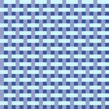 Abstract seamless grid pattern. Blue rectangles or stripes. Wrapping paper, material, print, textile, fabric. Modern fashion style. Mosaic ornament. vector