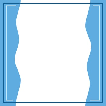 Blue and white background color with stripe line and wavy shapes. Suitable for social media post and web internet ads. Template layout. Frame, boarder for text, picture, advertisement. Empty space. vector