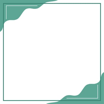Green and white background color with stripe line and wavy shapes. Suitable for social media post and web internet ads. Template layout. Frame, boarder for text, picture, advertisement. Empty space. vector