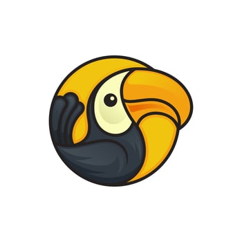 Beautiful Toucan Bird Logo Design Vector Template