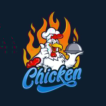 Fried Chicken Restaurant Logo Template vector