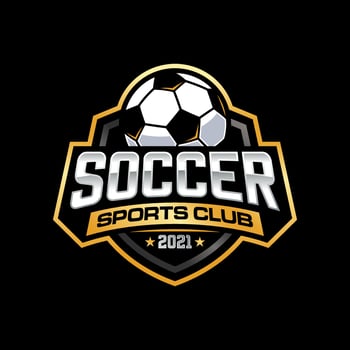 Soccer Football Badge Logo Design Templates. Sport Team Identity Vector Illustration.