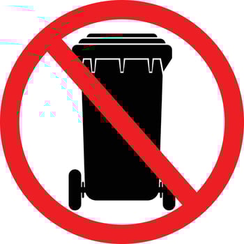 Do not throw rubbish Symbol, Don't Throw Garbage Icon vector