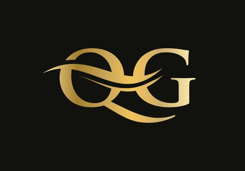 Initial linked letter QG logo design. Modern letter QG logo design vector with modern trendy