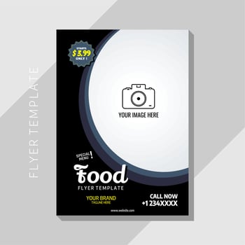 flyer template, perfect for flyer restaurant, flyer menu, restaurant menu, restaurant template, business, business template, cafe, menu, etc vector