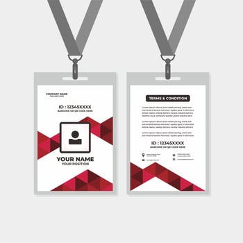 template id card, for name tag, committee, office, member, corporate, company, identity, staff,community, group, committee, club, vector
