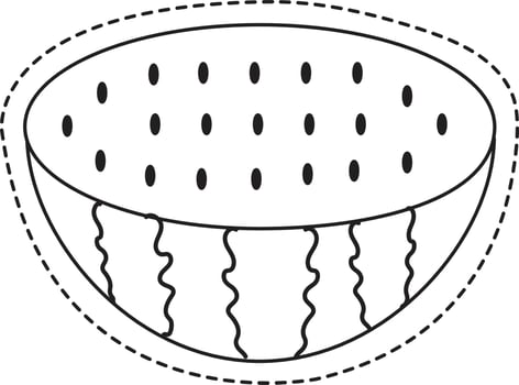 Fruits Scissor Skills - Watermelon vector