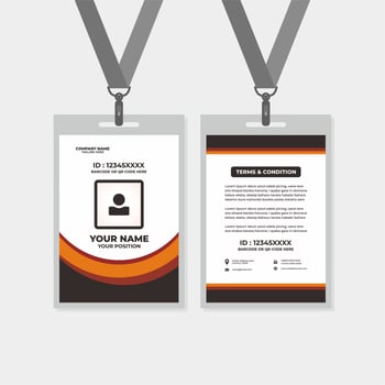 template id card, for name tag, committee, office, member, corporate, company, identity, staff,community, group, committee, club, vector