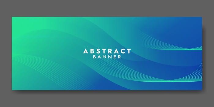 Abstract Green Fluid Wave Banner Template vector