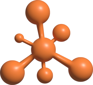 3d illustration of molecule png
