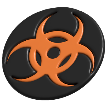 3d illustration of biohazard png