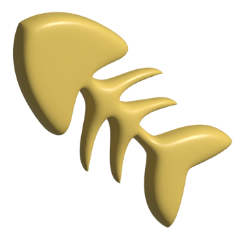 3d illustration of fishbone png