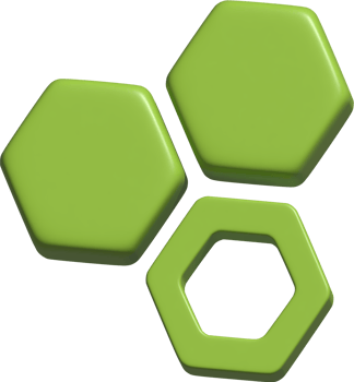 3d illustration of hexagonal png