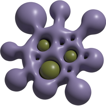 3d illustration of virus icon png