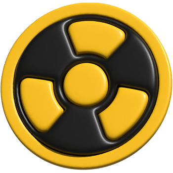 3d illustration of toxic icon png