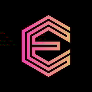 Initial Letter E Hexagon Logo Design Stock Vector