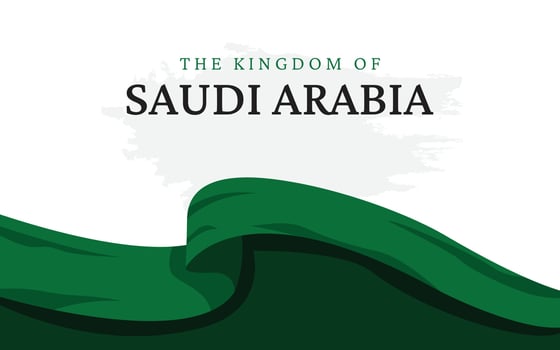 Saudi arabia independence day banner design template vector
