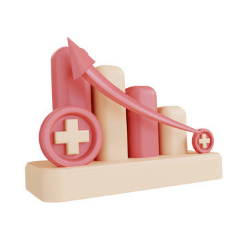 3d illustration graphic of rising health png