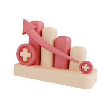 3d illustration graphic of rising health png