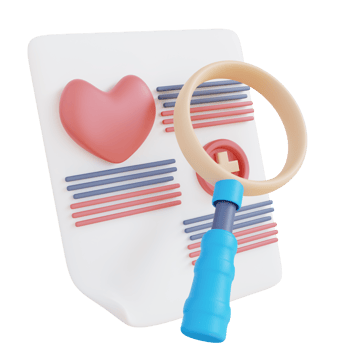 3d illustration heart health check document png