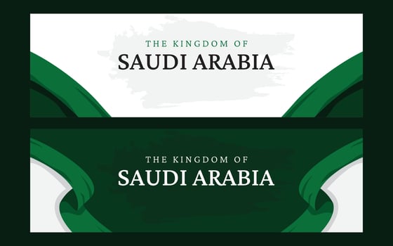 Saudi arabia independence day banner design template vector