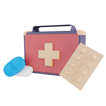 3d illustration of first aid medicine png