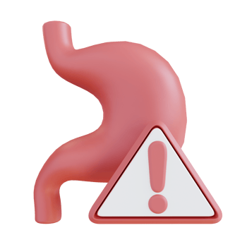 3d illustration of gastric pain png