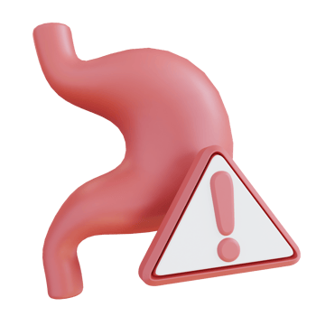 3d illustration of gastric pain png