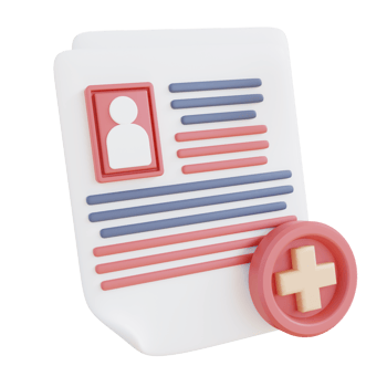 3d illustration of health patient document png