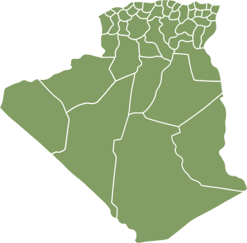 doodle freehand drawing of algeria map. png
