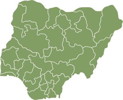doodle freehand drawing of nigeria map. png