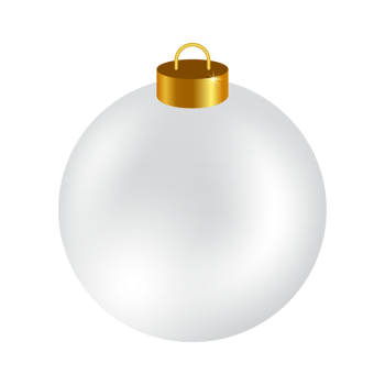 White balls christmas decorations png