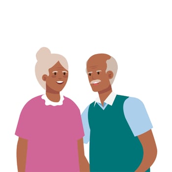 Grandmother and grandfather avatar vector design