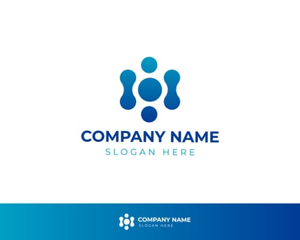 Modern tech logo in gradient style 2 vector