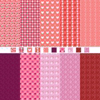 Heart pattern seamless background vector