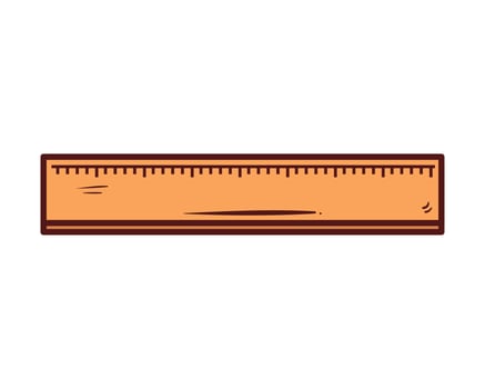 ruler school supply, on white background vector