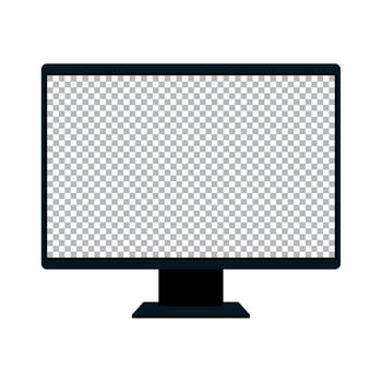 computer screen isolated on a white background vector