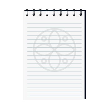 notebook mockup with sign, corporate identity vector
