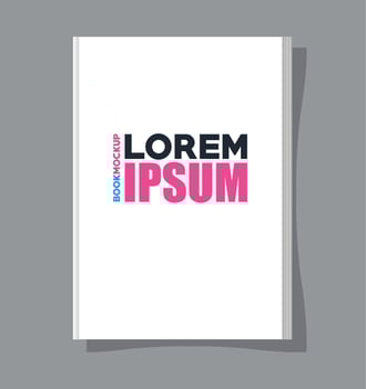 corporate identity branding mockup, mockup with books of covers white, purple and pink color vector