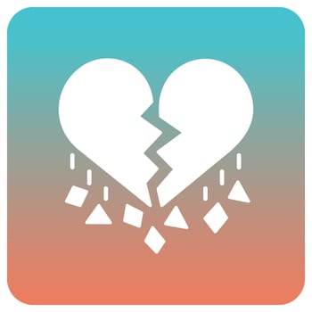 Broken heart which can easily edit or modify vector