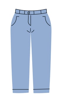Clothing for women, stylish jeans ladies apparel vector