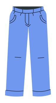 Clothing for every day, basic trousers collection vector