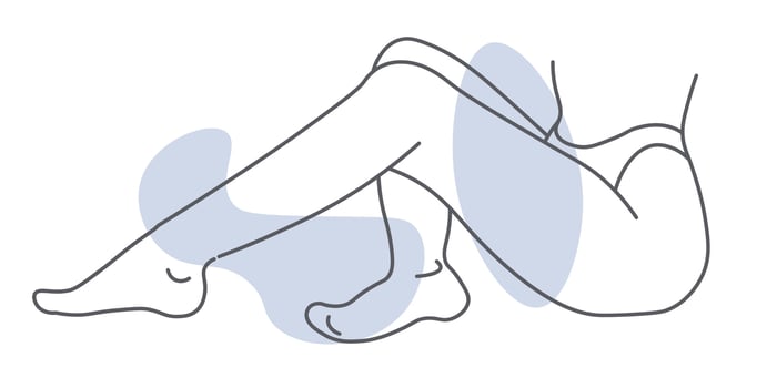 Body parts, female characters legs sketch art vector