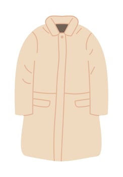Clothing for winter, fashionable coat or jacket vector