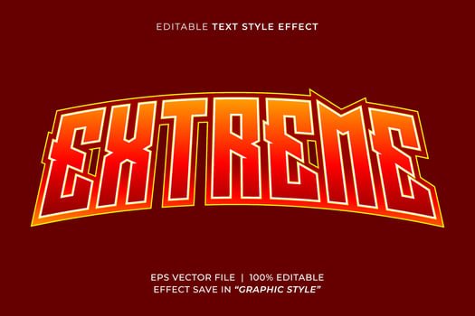 Gaming esport editable text effect vector