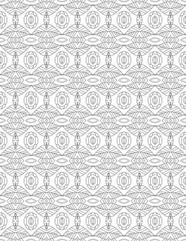 Adult Geometric Pattern Coloring Pages. Coloring book, seamless colouring page for adults. png